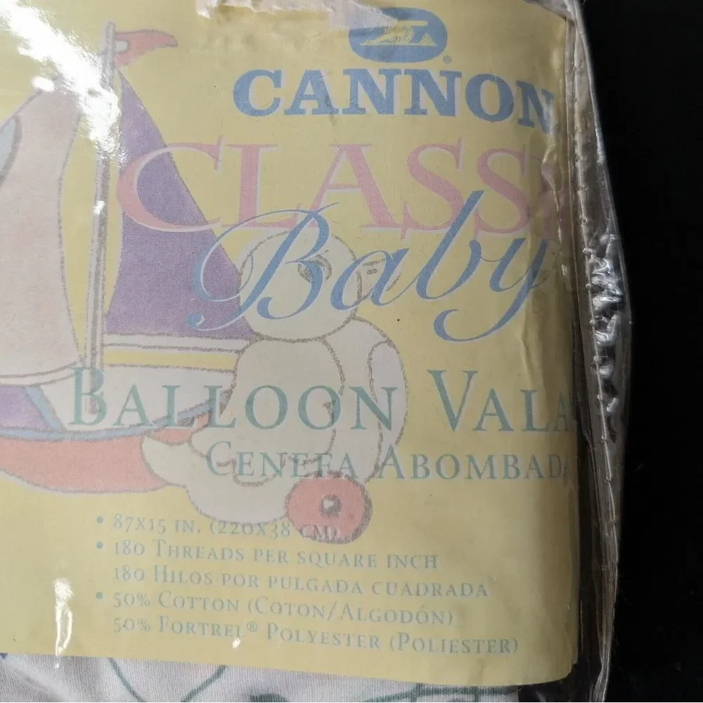 Vintage‎ Cannon Classic Baby Balloon Valance Sweet Serenade Pastel 87x15